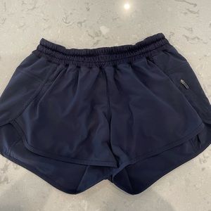 Navy Lululemon Tracker Shorts 2.5”